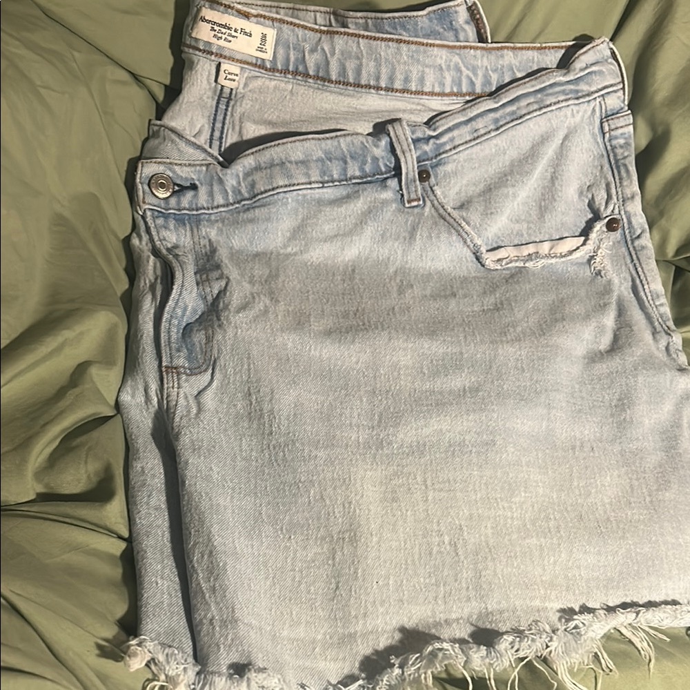 Abercrombie & Fitch High Rise Denim Shorts